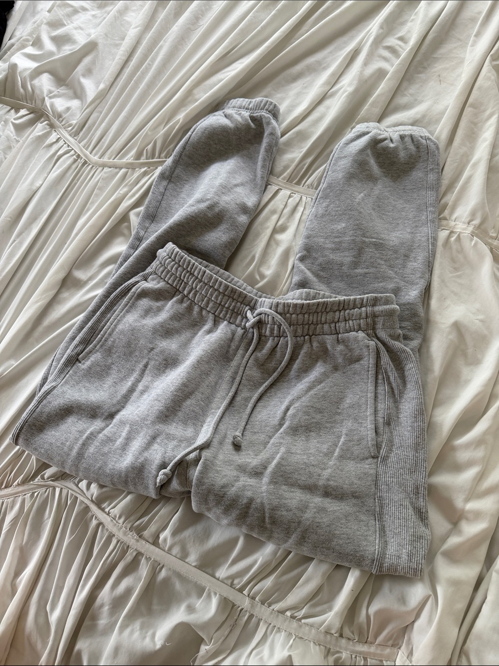 TNA Light Gray Drawstring Sweatpants